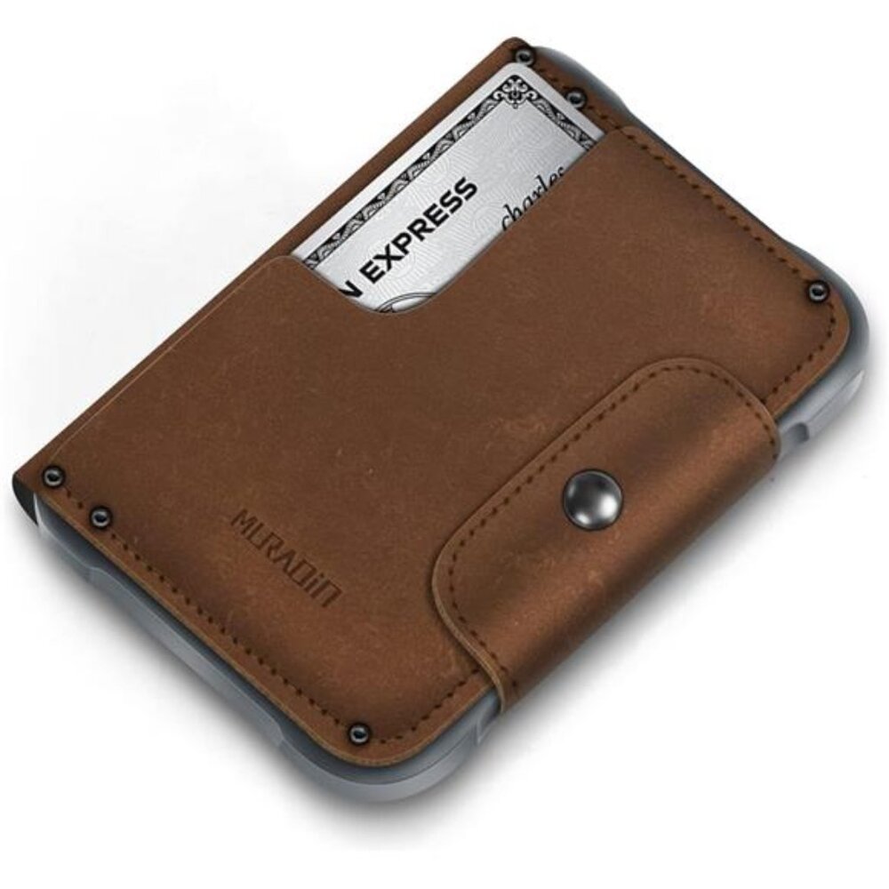 Chocolate Front Pocket Wallet for Men Travel Tactical bifold RFID Blocking